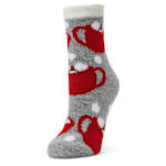 WOMENS ALOE INFUSED COFFEE LOVERS CREW SOCK 1 PAIR