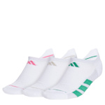 WOMENS ALL DAY TRAINING NO SHOW SOCKS 3 PAIRS - WHITE