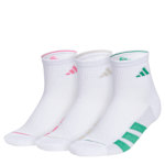WOMENS ALL DAY TRAINING QUARTER SOCKS 3 PAIRS - WHITE