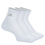 WOMENS CUSHIONED QUARTER SOCKS 3 PAIRS - WHITE