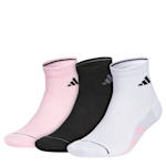 MENS ALL DAY TRAINING QUARTER SOCKS 3 PAIRS - PINK