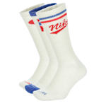 MENS LARGE EVERYDAY PLUS CREW SOCKS 6 PAIRS - OFF WHITE