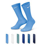 MENS LARGE EVERYDAY CUSHIONED CREW SOCKS 6 PAIRS - BLUE