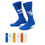 BOYS YOUTH MEDIUM CREW SOCKS 6 PAIRS - ASSORTED