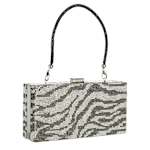 WOMENS SPARKLE BOX CLUTCH WITH HANDLE