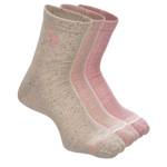 WOMENS CONFETTI QUARTER SOCKS 3 PAIRS - ASSORTED