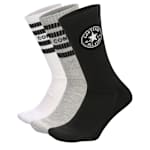 MENS CHUCK PATCH CREW SOCKS 3 PAIRS - BLACK