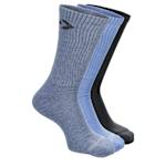 MENS CLASSIC STAR CHEVRON CREW SOCKS 3 PAIRS - BLUE