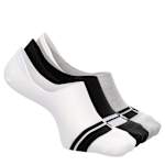 MENS STRIPE STAR LINER SOCKS 3 PAIRS - WHITE