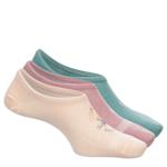 WOMENS LINER SOCKS 3 PAIRS - ASSORTED