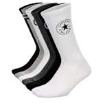 WOMENS TEAM CONVERSE CREW SOCKS 6 PAIRS - WHITE