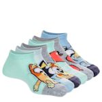 BOYS NO SHOW SOCKS 6 PAIRS - BLUE
