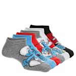 BOYS NO SHOW SOCKS 6 PAIRS - ASSORTED