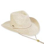 WOMENS POLYESTER SHAPEABLE WESTERN HAT - IVORY