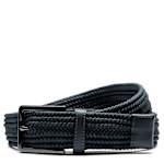 MENS TONAL STRETCH WOVEN BELT - BLACK