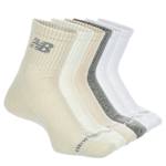 NEW BALANCE WOMENS EVERYDAY QUARTER SOCKS 6 PAIRS - WHITE