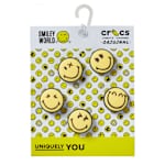 UNISEX SMILEY WORLD 5 PACK JIBBITZ - ASSORTED