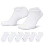 MENS LARGE NO SHOW SOCKS 6 PAIRS - WHITE
