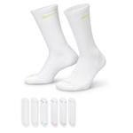 MENS MEDIUM EVERYDAY PLUS CUSHIONED CREW SOCKS 6 PAIRS - WHITE