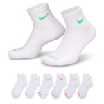 MENS MEDIUM QUARTER SOCKS 6 PAIRS