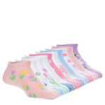 GIRLS POLLINATOR NO SHOW SOCKS 10 PAIRS - ANIMAL