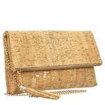 UNISEX CORK EVENING  BAG - TAN