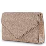 WOMENS ENVELOPE CLUTCH - GOLD