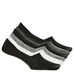 WOMENS LINER SOCKS 6 PAIRS - BLACK