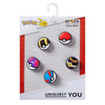 UNISEX POKEBALL SET 5 PACK JIBBITZ