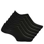 WOMENS LINER SOCKS 6 PAIRS - BLACK