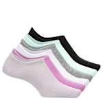 WOMENS LINER SOCKS 6 PAIRS - LILAC