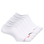 WOMENS LINER SOCKS 6 PAIRS - WHITE