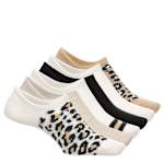 WOMENS LEOPARD LINER SOCKS 6 PAIRS