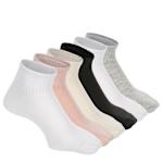 WOMENS QUARTER SOCKS 6 PAIRS - WHITE