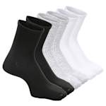 WOMENS SHORTIE CREW SOCKS 6 PAIRS - WHITE