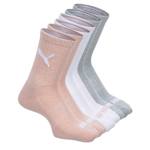 WOMENS LOW CREW SOCKS 6 PAIRS - ASSORTED