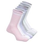 WOMENS LOW CREW SOCKS 6 PAIRS - ASSORTED