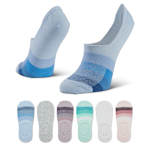 WOMENS SUPER SOFT MESH LINER SOCKS 6 PAIRS - ASSORTED