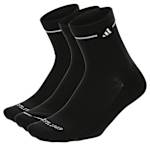 WOMENS CUSHIONED HIGH QUARTER SOCKS 3 PAIRS - BLACK