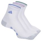 WOMENS CUSHIONED QUARTER SOCKS 3 PAIRS - WHITE