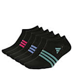 WOMENS SUPERLITE NO SHOW SOCKS 6 PAIRS - BLACK