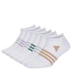 WOMENS SUPERLITE NO SHOW SOCKS 6 PAIRS - WHITE