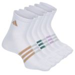 WOMENS SUPERLITE QUARTER SOCKS 6 PAIRS - WHITE