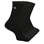 MENS CUSHIONED CREW SOCKS 6 PAIRS - BLACK