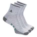 MENS ALL DAY TRAINING QUARTER SOCKS 3 PAIRS - GREY