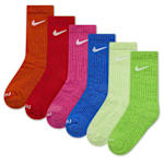 BOYS YOUTH CREW SOCKS 6 PAIRS - ASSORTED