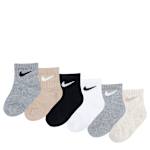 BOYS 12-24 MONTH QUARTER SOCKS 6 PAIRS - ASSORTED