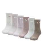 BOYS EXTRA SMALL EVERYDAY PLUS CREW SOCKS 6 PAIRS - ASSORTED