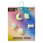 UNISEX GLOW IN THE DARK SPACE 5 PACK JIBBITZ - ASSORTED