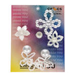 UNISEX WHITE PEARL BEADED 5 PACK JIBBITZ - ASSORTED